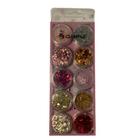 Kit Glitter Folha De Ouro Madreperolas Nail Art C/10 - Dafu