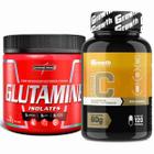 Kit Glutamina 150g Integral + Vitamina C 120 Caps Growth