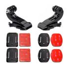 Kit go action pro hero 9 Suportes Adesivos Curvos E Retos J Hook