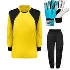 Kit Goleiro Infantil: Camisa e Calça Acolchoada + Luva Penalty