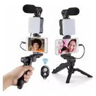 Kit Gravação Luz Led Tripé Suporte Celular Selfie, Vídeo - Tripe Suporte