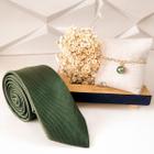 Kit gravata mais pulseira para padrinhos de casamento verde oliva gravata tecido trabalhado e pulseira madrinha folhada