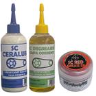 kit Graxa red grease rolamento e Caixa Direção Ceralub e Limpa Corrente Bike