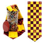 Kit Grifinória Gryffindor Flâmula Bandeirola Decorativa Casa Vermelha Aveludado + Lata Multiuso Oficial Harry Potter WB