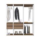 Kit Guarda Roupa Closet 03 Peças 183X160cm Branco Montana PRODDY - Milani Store