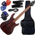 Kit Guitarra Elétrica Cort Kx-300 Etch Ebr Etched Black Red