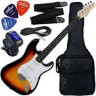 Kit Guitarra Elétrica Giannini G100 Sunburst Escudo White 3TS/WH Gx01