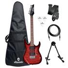 Kit Guitarra Ibanez GRX 70QA TRB + Capa + Acessórios