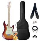 Kit Guitarra Stratocaster Strinberg Cherry Sunburst Completo