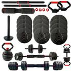 Kit Halteres Musculação Kettlebell 6 Em 1 Peso 20Kg Academia - Odin Fit