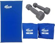 kit halteres peso 1 kg par caneleiras de peso 2 kg peso academia e colchonete academia