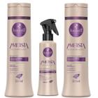 Kit Haskell Ametista Desmareladora Loiros e Grisalhos Shampoo Condicionador e Fluido Iluminador