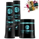 Kit Haskell Cachos Sim Shampoo Condicionador Mascara 500g