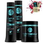 Kit Haskell Cachos Sim Shampoo Condicionador Mascara 500g