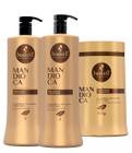 Kit Haskell Mandioca Máscara Hidratante 900g Shampoo Condicionador 1000ml