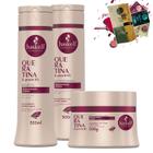 Kit Haskell Queratina Shampoo Condicionador Mascara 300g