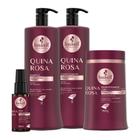 Kit Haskell Quina Rosa Shampoo Cond Mascara E Serum 1 Litro