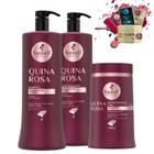 Kit Haskell Quina Rosa Shampoo Condicionador Máscara 900gr/1l