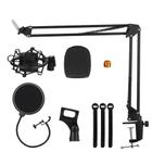 Kit Haste Articulada Para Microfone,Pop Filter,Aranha,Espuma