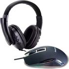 Kit Headset Fone Gamer Gm-002 + Mouse Usb Led Rgb 2800dpi