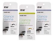 Kit Henna Glance Rare Way 2un Preto + 1un Loiro Escuro 3,5g