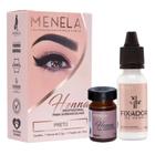 Kit henna sobrancelha menela 2,5g preto