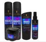 Kit Hidrabell Liso Magico Leite de Arroz Sh + Cond + Mascara + leave-in+ Spray Cond.