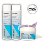 Kit Hidratação Imediata e Brilho Lamelar Shampoo + Condicionador + Máscara Versatile Gaboni