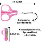 Kit Higiene Bebe Cuidados Bebê Tesoura e Cortador de Unha - ART BABY