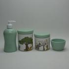 Kit Higiene Bebe Porcelana 4 Peças Selva Baby e Verde Bebe