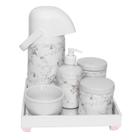 Kit Higiene Completo Espelhado Porcelanas Térmica Rosa Bebê