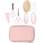 Kit Higiene Cuidados Para O Bebê 5 Peças Com Estojo 0m+ Cerdas Naturais Buba