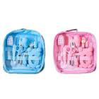 Kit Higiene Cuidados Saúde Bebê Recém Nascido Termômetro 13pc Azul Rosa Menino e Menina