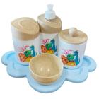 Kit Higiene Dino Baby Juntos c/bandeja nuvem azul