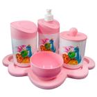 Kit Higiene Dino Baby Juntos c/bandeja nuvem rosa