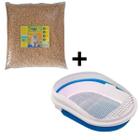 Kit Higiene Gato granulado Kitty Kat 5kg com Bandeja Higiénica