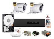 Kit Hikvision 2 Cam Full Hd 1080p 2,8mm Dvr 4 7204 Turbohd