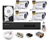 Kit Hikvision 4 Cam 2,8mm Full Hd 1080p Dvr 4 7204 Turbo Hd