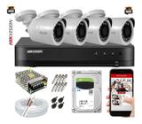 Kit Hikvision 4 Cameras Full Hd 2.8mm Dvr 4ch Turbohd C/hd 1tb