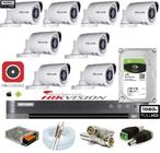 Kit Hikvision 8 Cam Fullhd 1080p Dvr 8 7208hghi Full hd C/ 1t