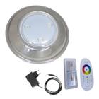 Kit Hiper Led 6W Luz Azul Inox 316L + Controle Touch E Fonte