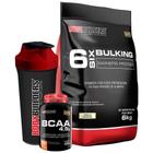 Kit Hipercalórico 6 Six Bulking 6Kg+ Bcaa 4,5 100G - Bodybuilders