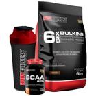 Kit Hipercalórico 6 Six Bulking 6Kg+ Bcaa 4,5 100G