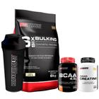 Kit Hipercalórico 6 Six Bulking 6kg + Power Creatina 100g + BCAA 4,5 100g + Coqueteleira Bodybuilders