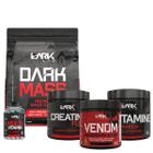 Kit Hipercalórico Dark Mass 3kg + Venom Frutas Vermelhas+ Crea Fuse 150g + Gluta 150g+ Multi Dark Lab