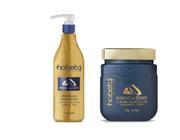 Kit Hobety Banho De Ouro Shampoo 750Ml + Mascara 750Gr