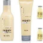 Kit Hobety Repair Line Shampoo+Emulsao 2 Dose Reestruturante