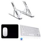 Kit Home Office Teclado Bluetooth+Mouse+Suporte+Mouse Pad Para Notebook Dell Inspiron