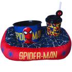 Kit Homem Aranha Spider-Man Almofada Suede + Balde Pipoca + Copo Canudo Oficial Marvel