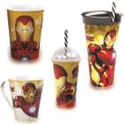 Kit Homem de Ferro - 3 Copos diferentes e caneca - Marvel